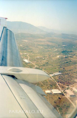 Как выглядят Афины с борта самолета